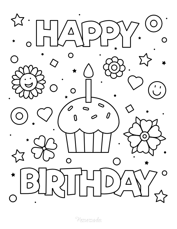 Get 85 Printable Coloring Cards For Birthdays Ideas 47