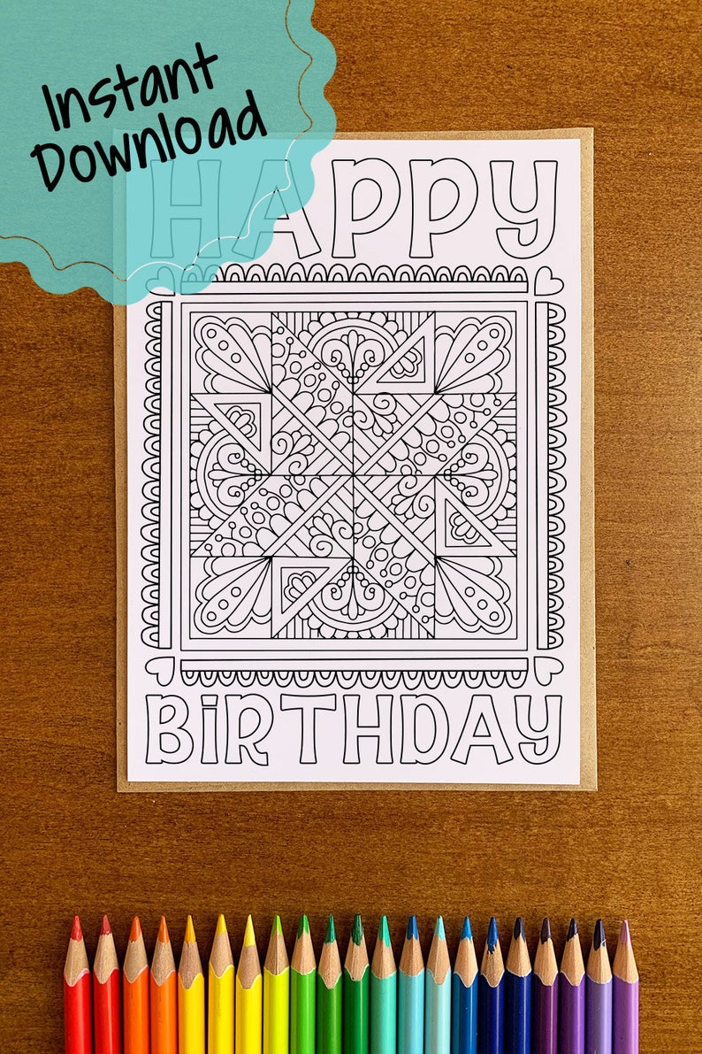 Get 85 Printable Coloring Cards For Birthdays Ideas 62