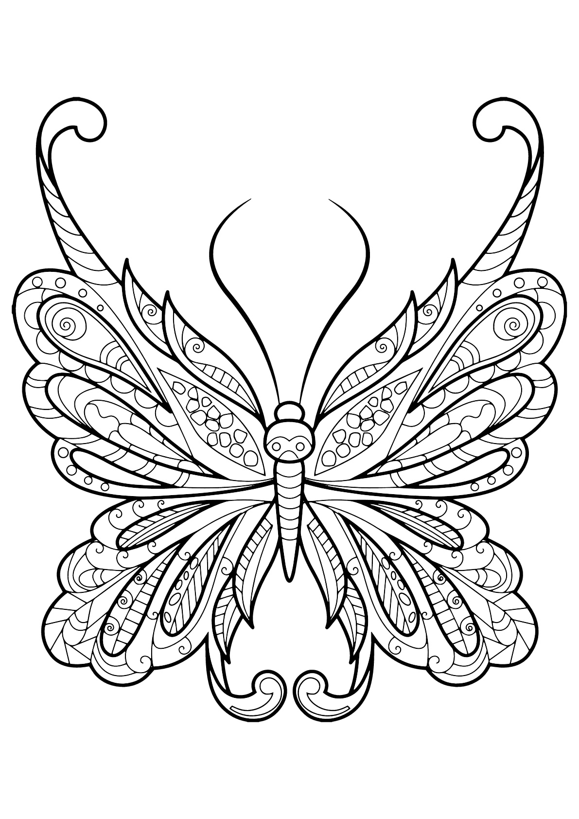 60 Printable Butterfly Coloring Book 20