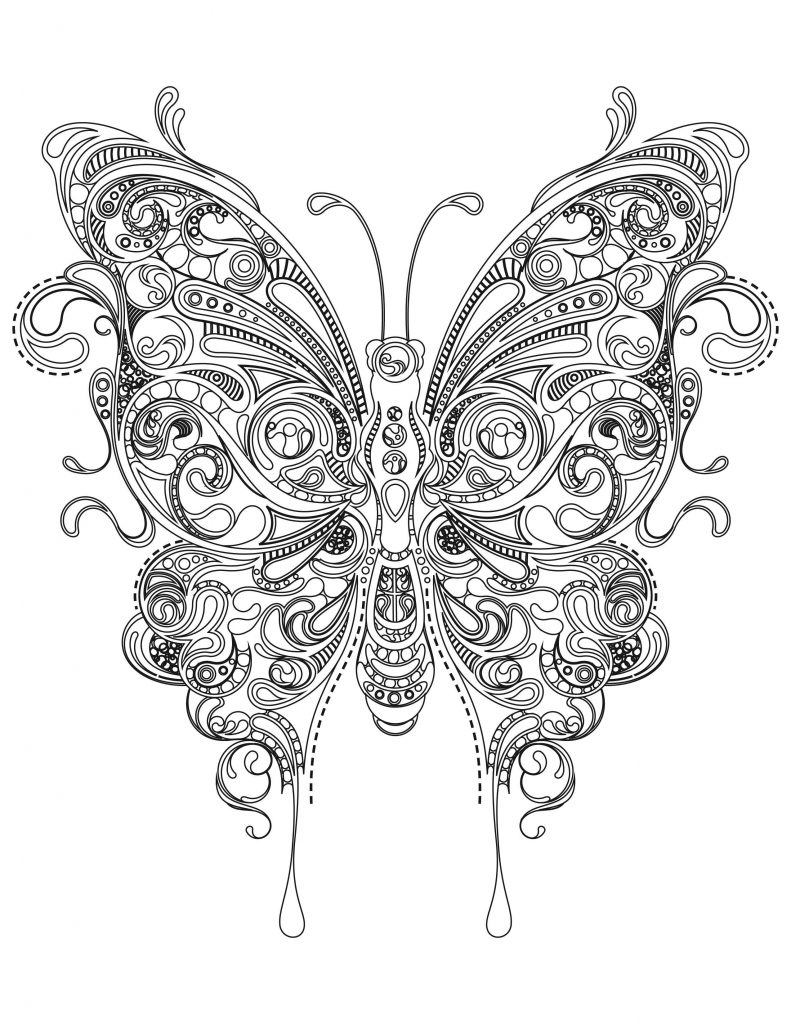 60 Printable Butterfly Coloring Book 30