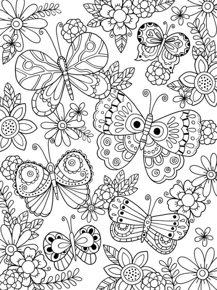 60 Printable Butterfly Coloring Book 36