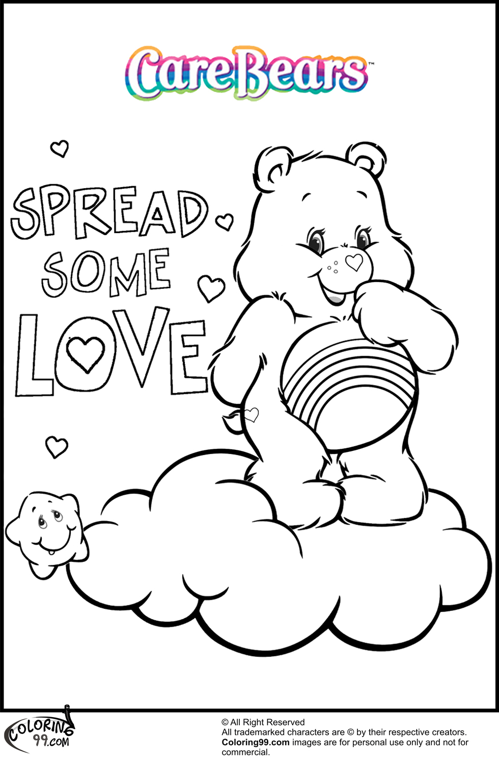 60 Printable Care Bear Coloring Book 25