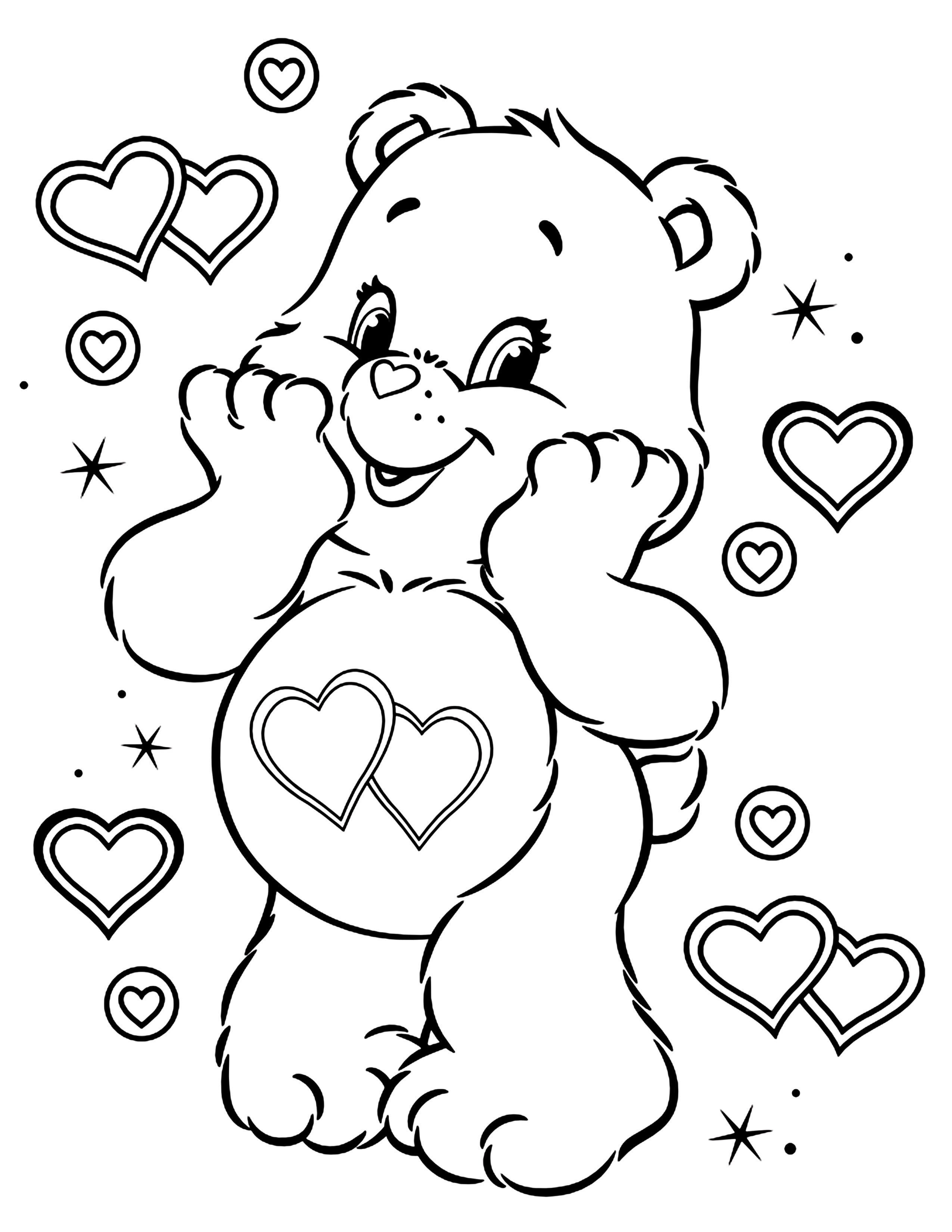 60 Printable Care Bear Coloring Book 32