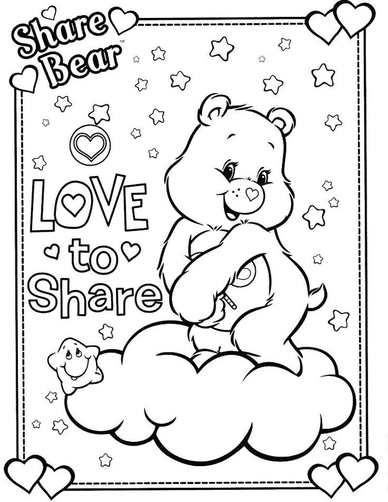 60 Printable Care Bear Coloring Book 46