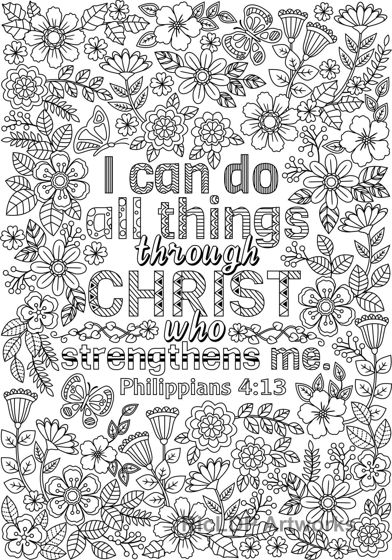 60 Printable Christian Adult Coloring Books 61