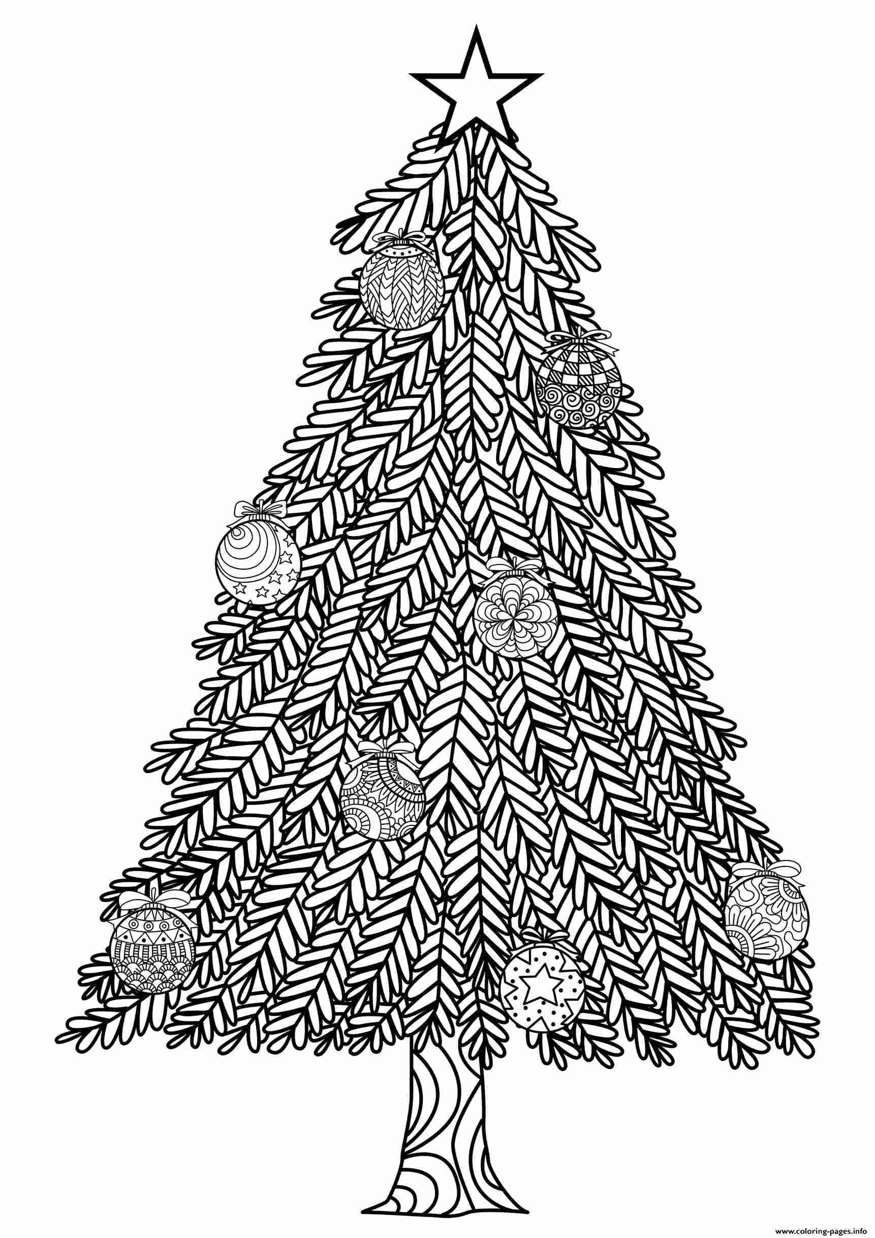 60 Printable Christmas Tree Coloring Book 1