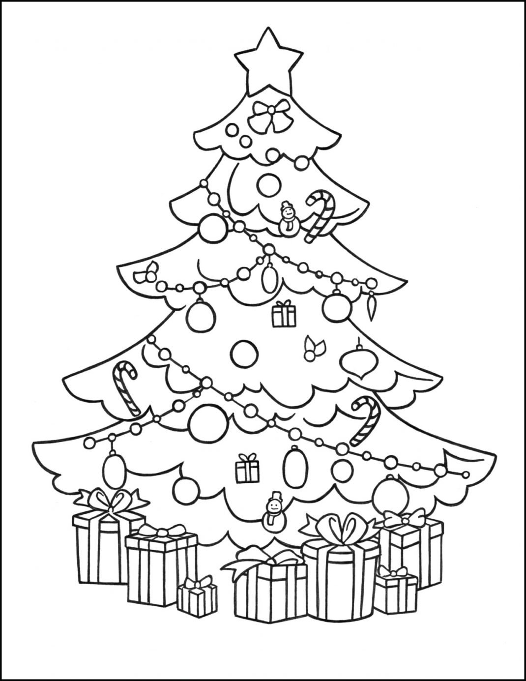 60 Printable Christmas Tree Coloring Book 12