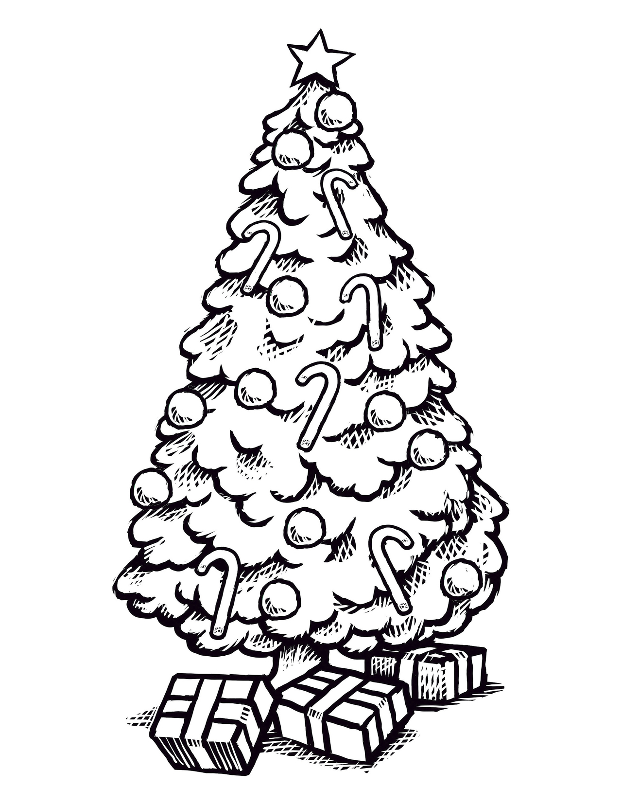 60 Printable Christmas Tree Coloring Book 16