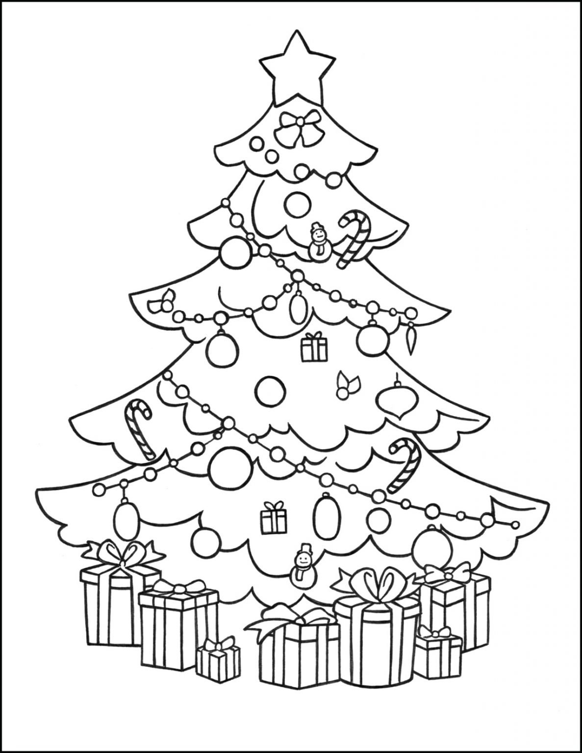 60 Printable Christmas Tree Coloring Book 27