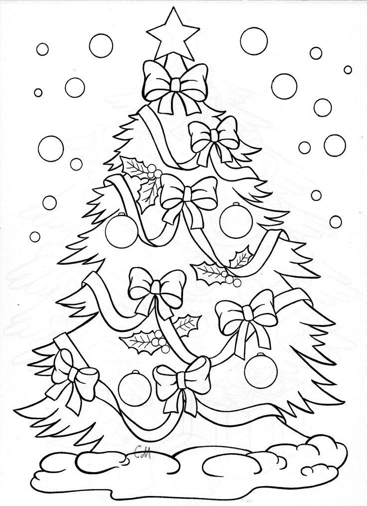 60 Printable Christmas Tree Coloring Book 41