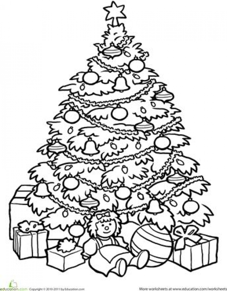 60 Printable Christmas Tree Coloring Book 48