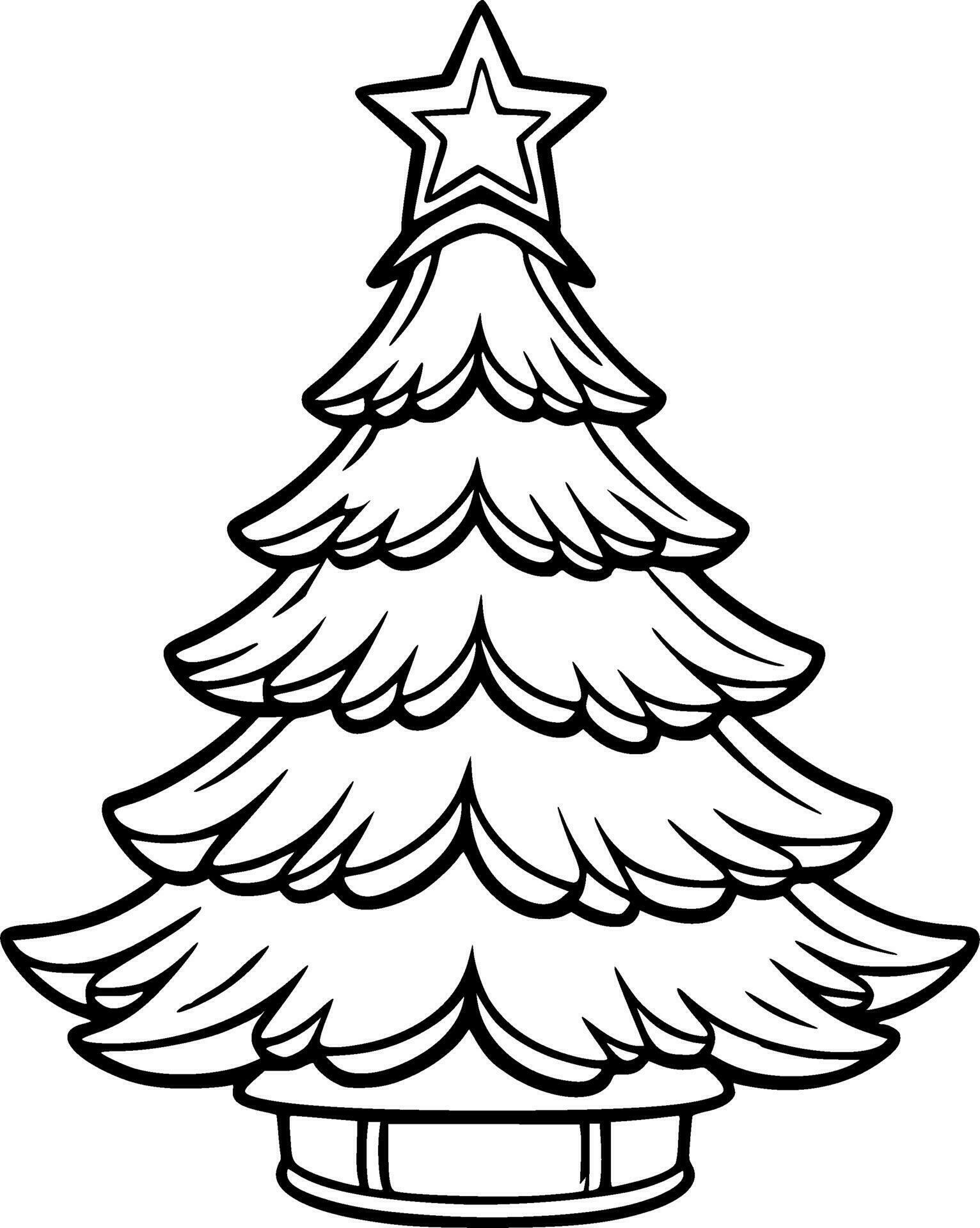 60 Printable Christmas Tree Coloring Book 50