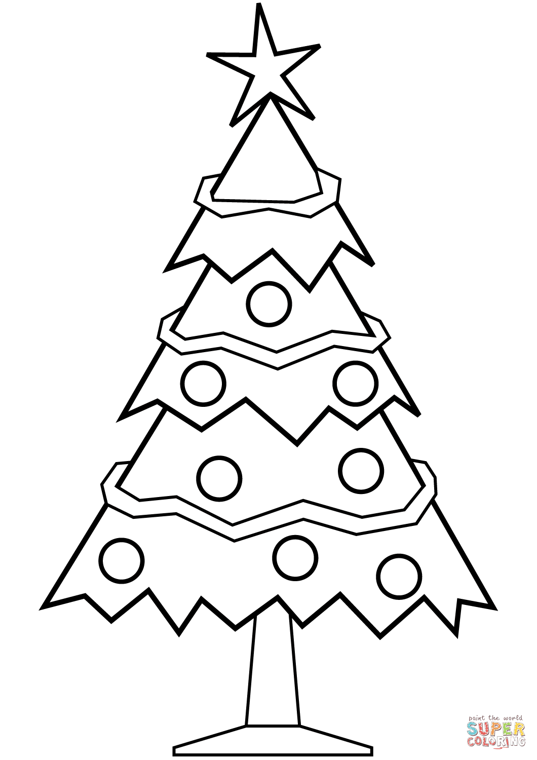 60 Printable Christmas Tree Coloring Book 54