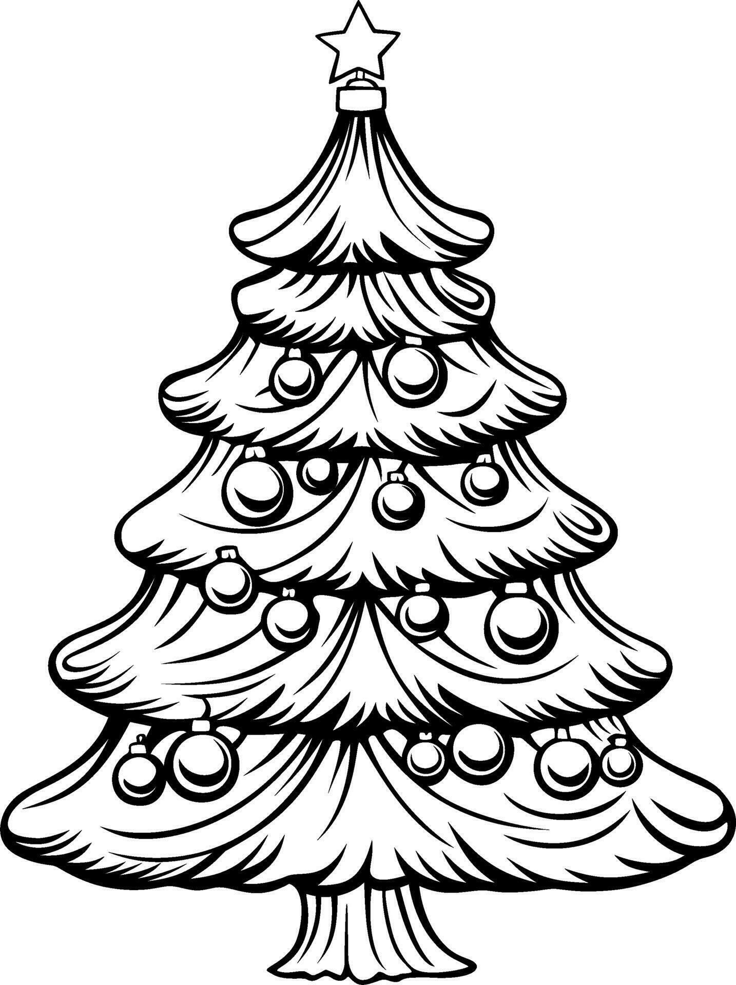 60 Printable Christmas Tree Coloring Book 57