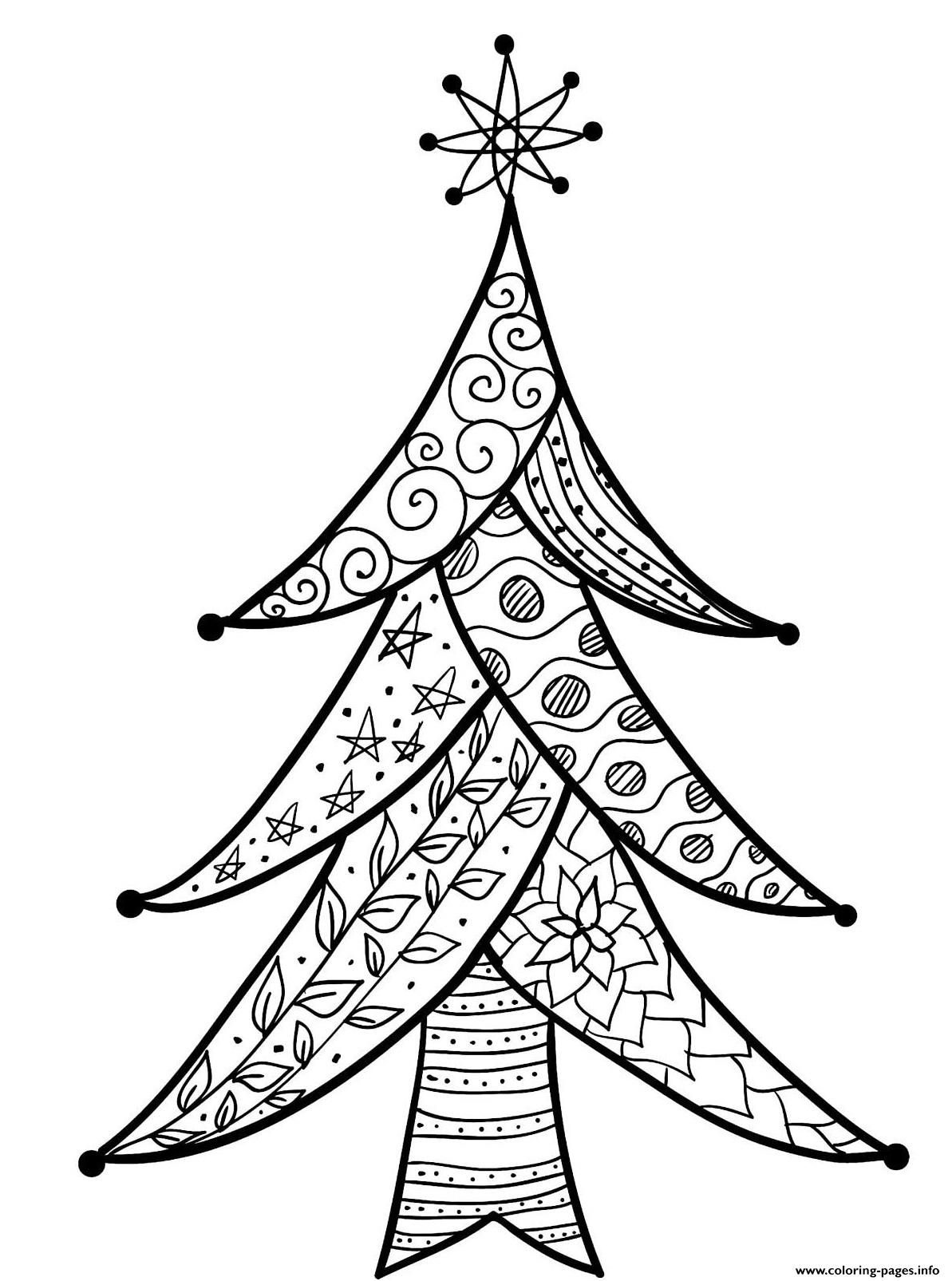 60 Printable Christmas Tree Coloring Book 61