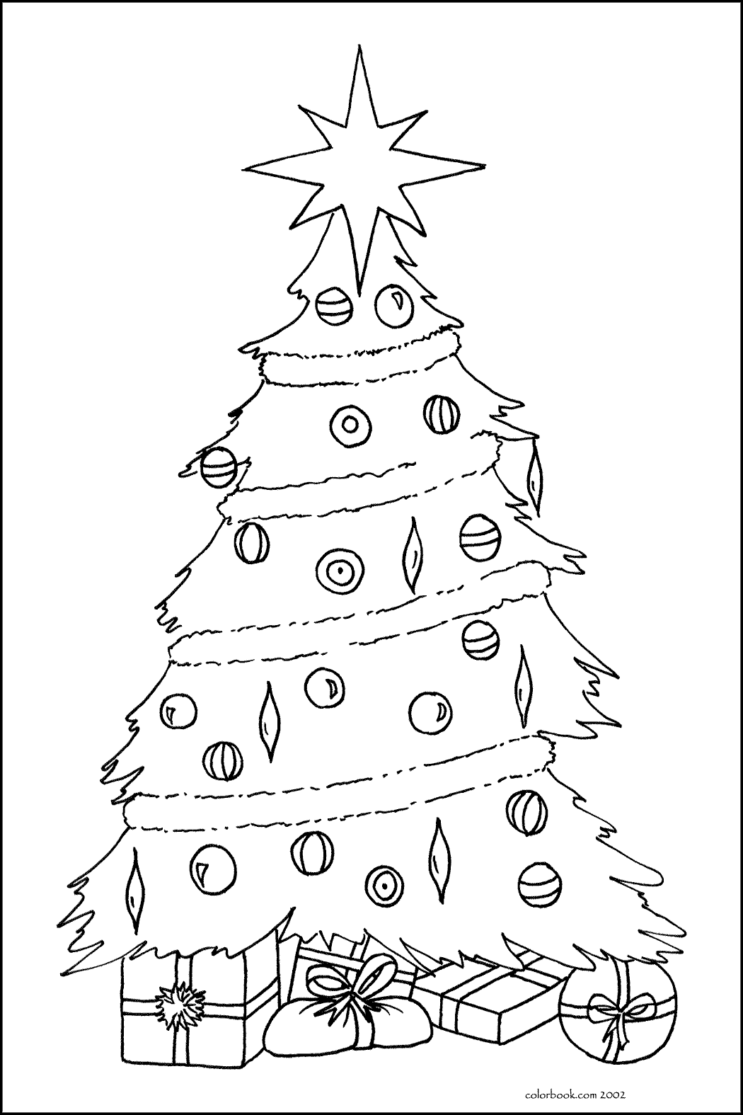 60 Printable Christmas Tree Coloring Book 7