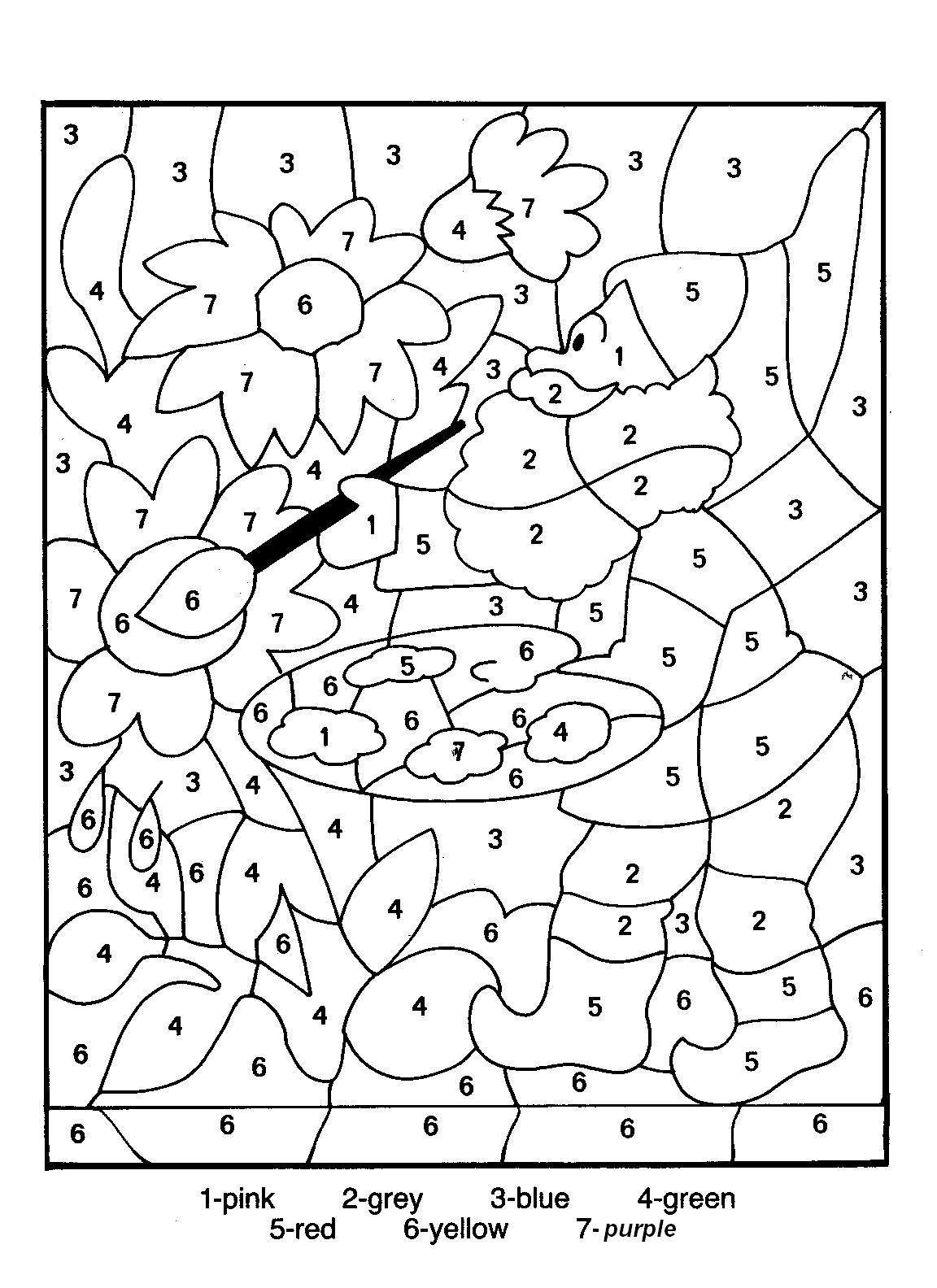 60 Printable Color By Number Coloring Books For Adults 52