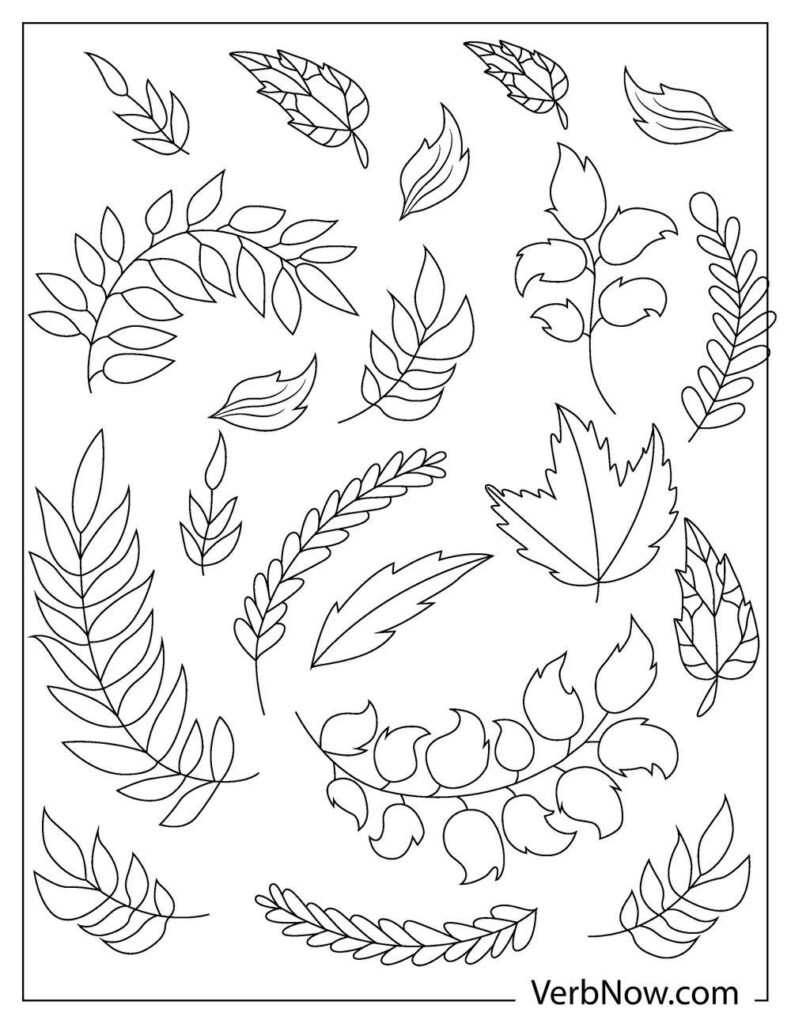 Get 85 Coloring Page Leaves Ideas 12