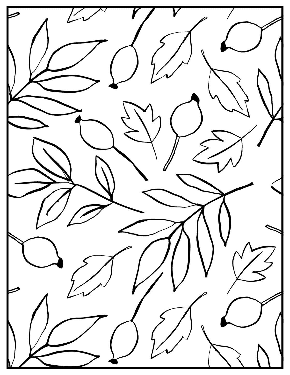 Get 85 Coloring Page Leaves Ideas 2