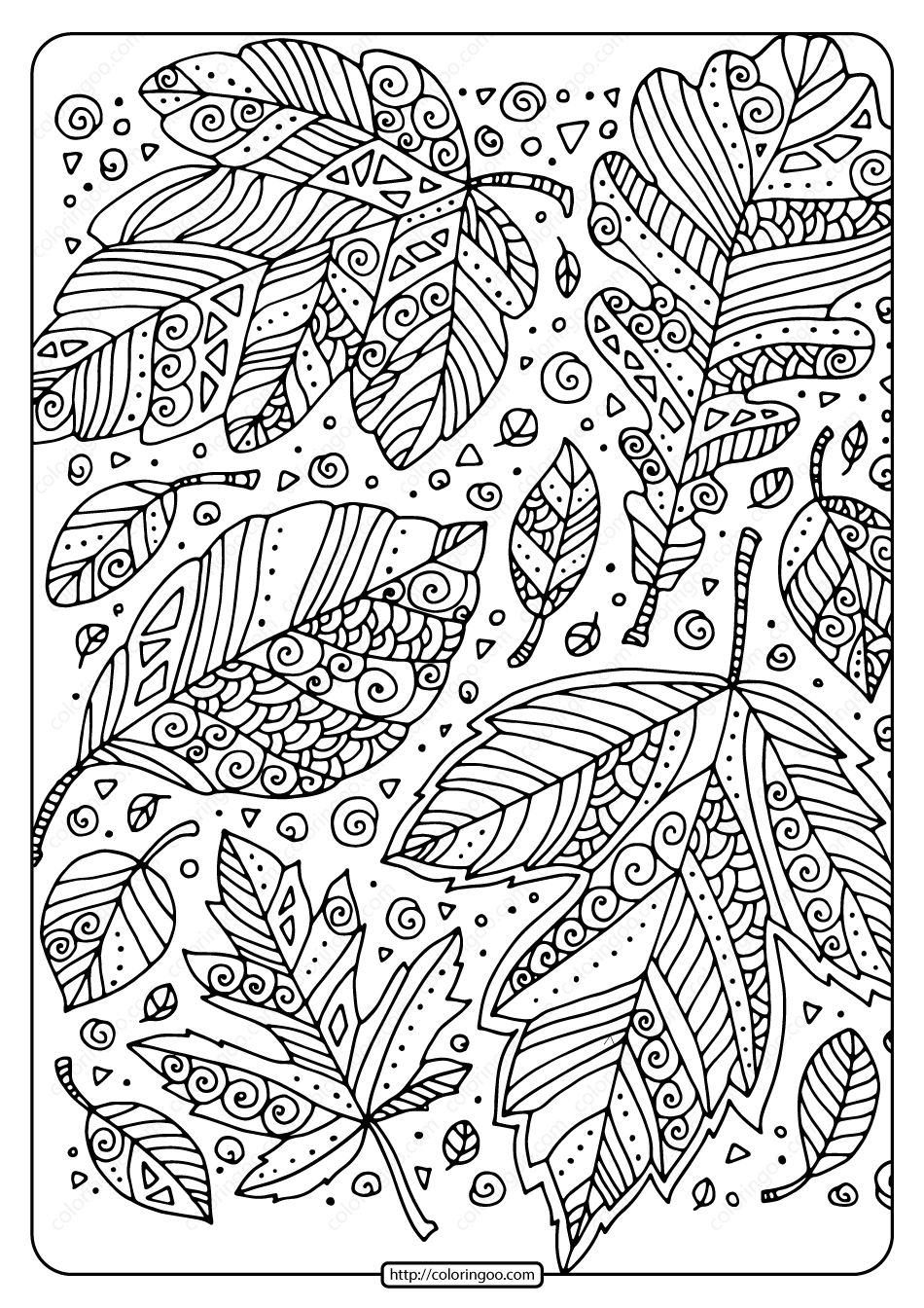 Get 85 Coloring Page Leaves Ideas 31