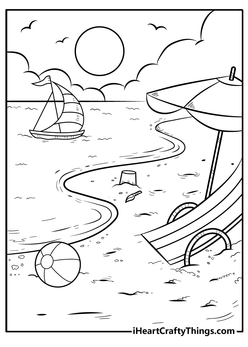 Get 85 Free Printable Beach Coloring Pages Ideas 4