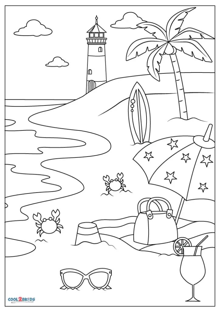 Get 85 Free Printable Beach Coloring Pages Ideas 46