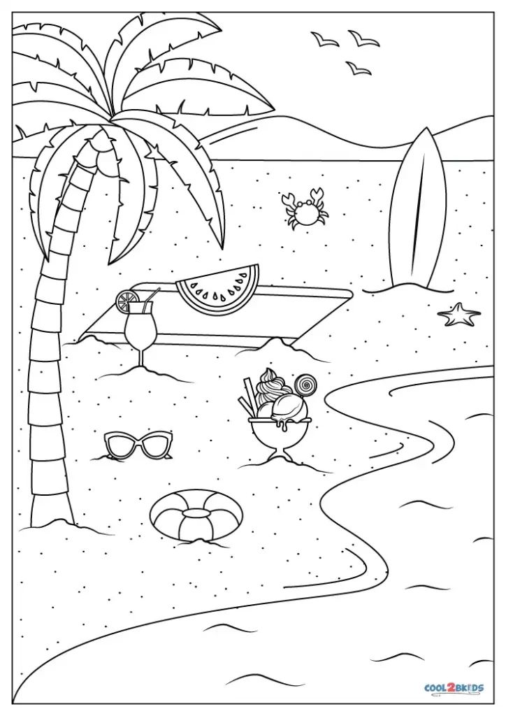 Get 85 Free Printable Beach Coloring Pages Ideas 47