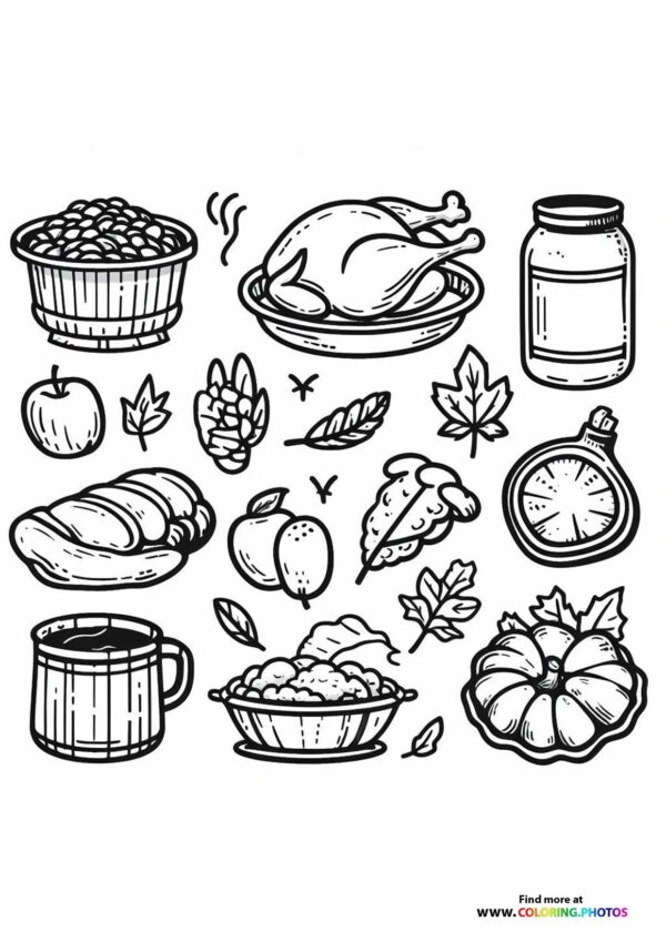 Get 85 Thanksgiving Food Coloring Sheets Ideas 16