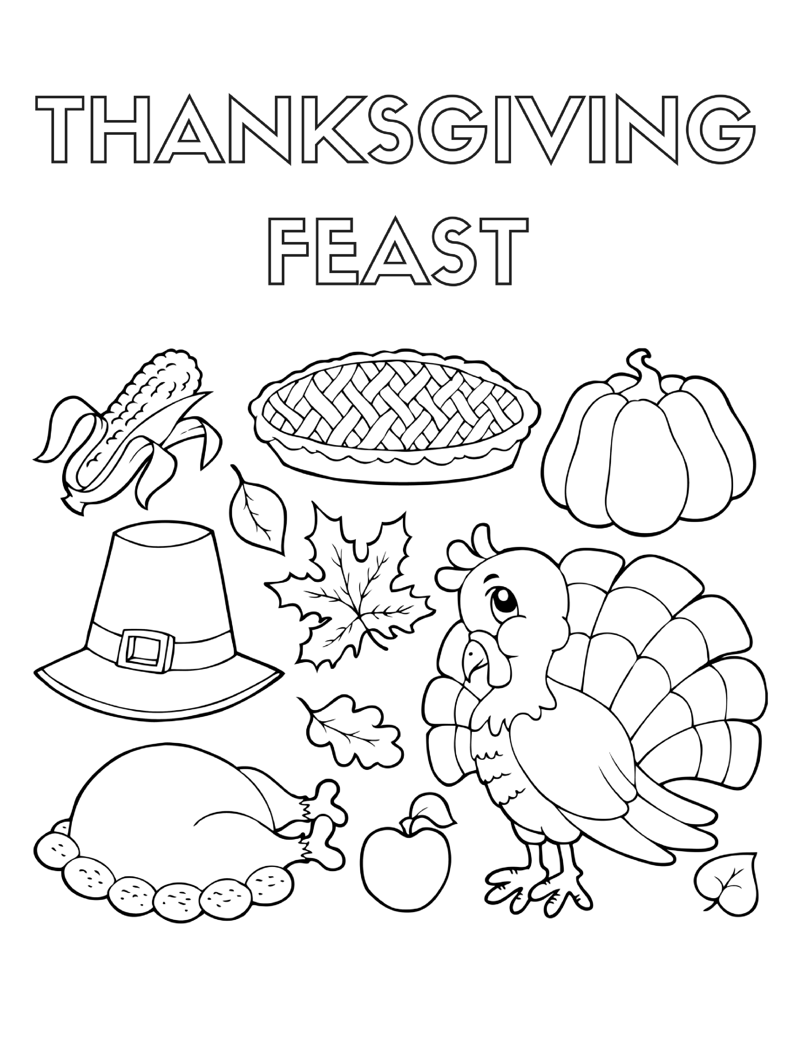 Get 85 Thanksgiving Food Coloring Sheets Ideas 26