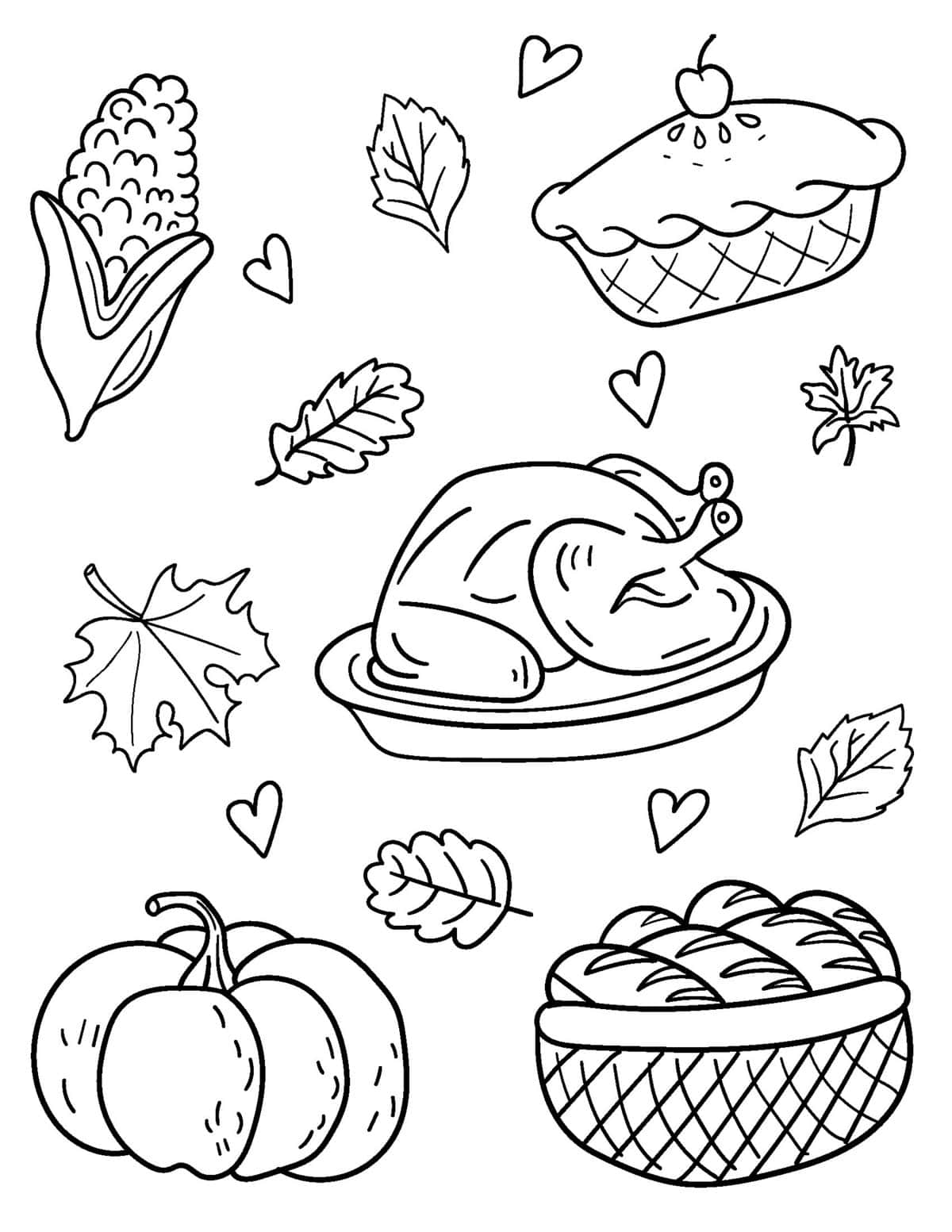 Get 85 Thanksgiving Food Coloring Sheets Ideas 27