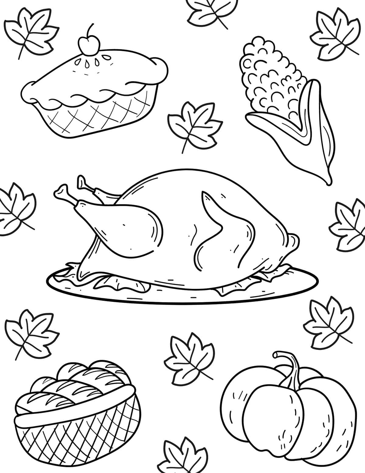 Get 85 Thanksgiving Food Coloring Sheets Ideas 51