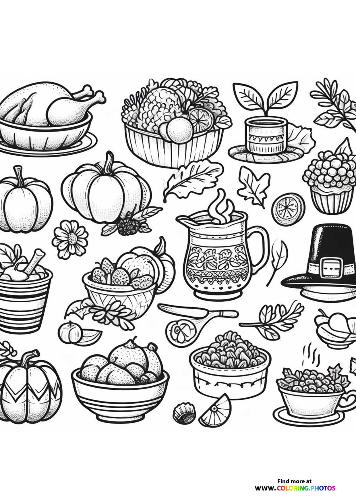 Get 85 Thanksgiving Food Coloring Sheets Ideas 54