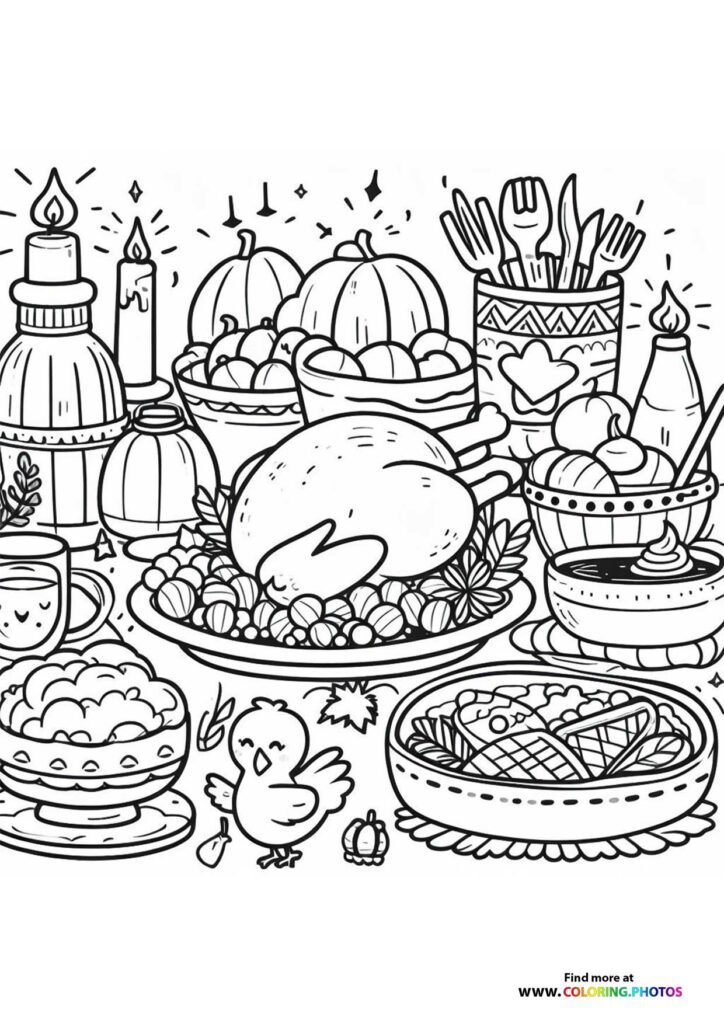 Get 85 Thanksgiving Food Coloring Sheets Ideas 9