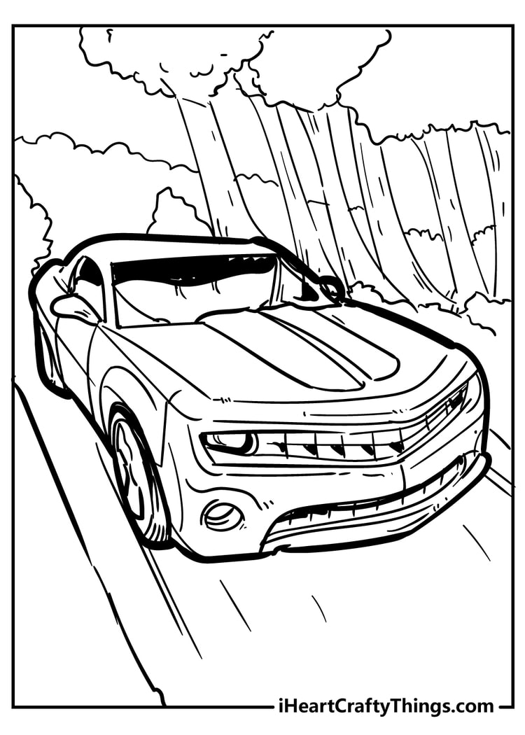 35 Printable Coloring Book Car 1