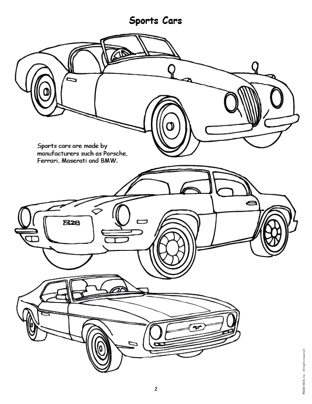 35 Printable Coloring Book Car 2