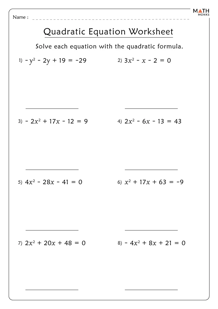 Save 60 Quadratic Equations Worksheets Ideas 17