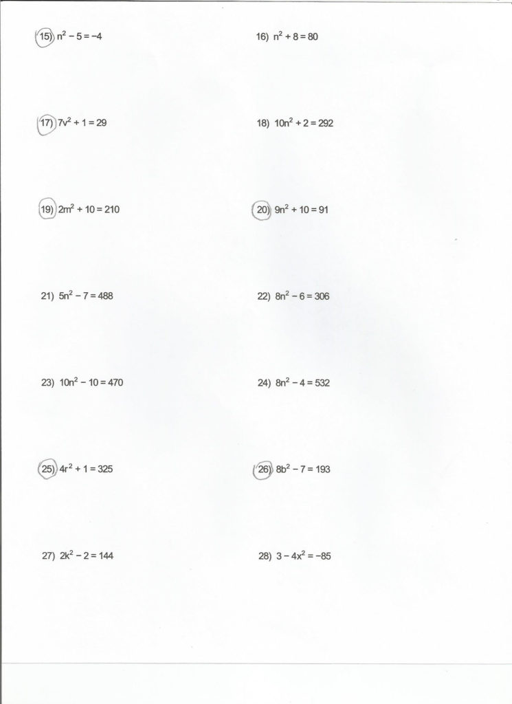 Save 60 Quadratic Equations Worksheets Ideas 26