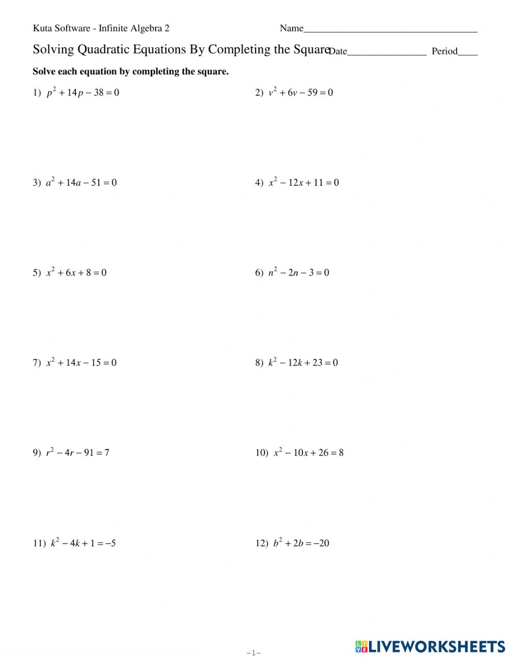 Save 60 Quadratic Equations Worksheets Ideas 4