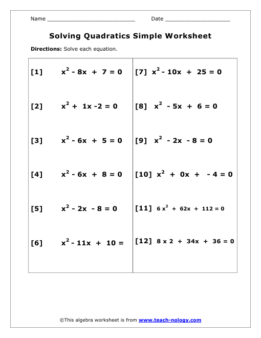 Save 60 Quadratic Equations Worksheets Ideas 45