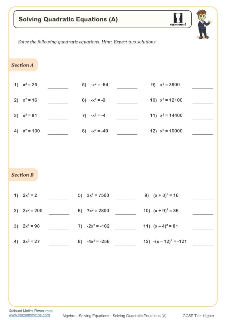 Save 60 Quadratic Equations Worksheets Ideas 47