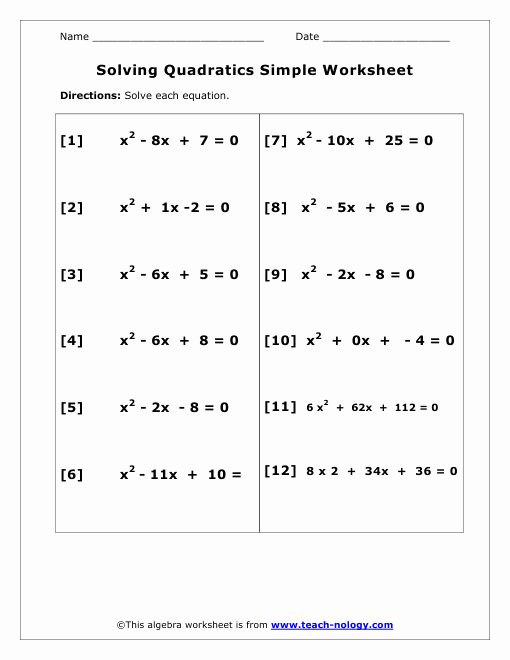 Save 60 Quadratic Equations Worksheets Ideas 52